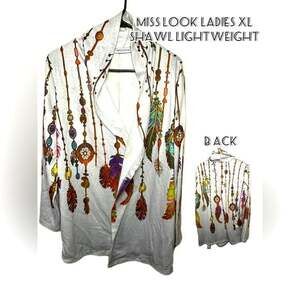 Miss Look XL feather shawl